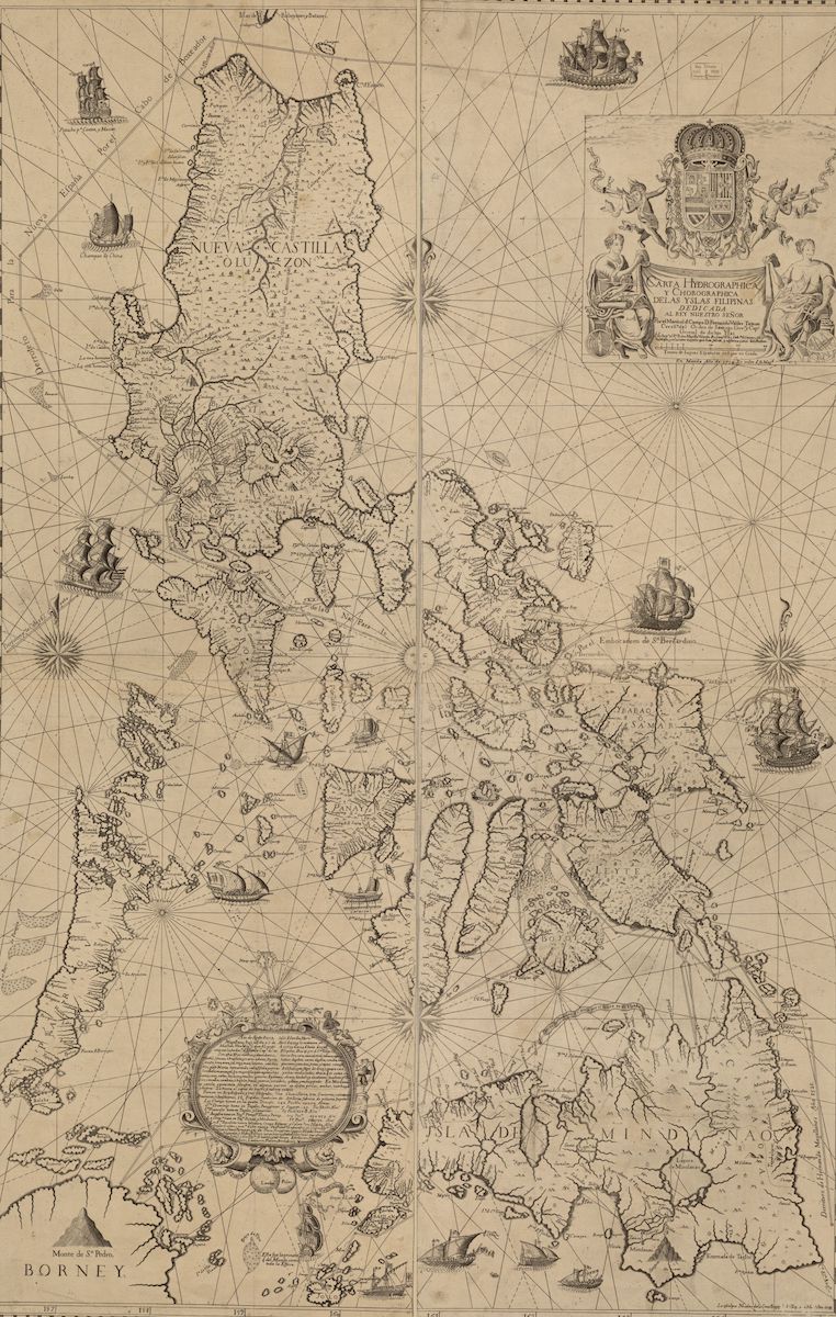 Drawn map of the Philippines