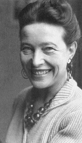 A photo of Simone de Beauvoir