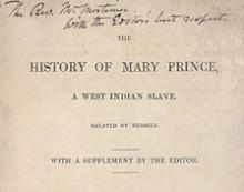 thumbnail of the history of mary prince